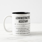 Gepersonaliseerde administratieve assistent grappi tweekleurige koffiemok (Links)