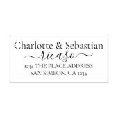 Gepersonaliseerde adres elegante scroll tekst rubberstempel (Afrduk)