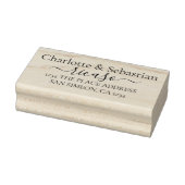 Gepersonaliseerde adres elegante scroll tekst rubberstempel (Stempel)