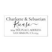 Gepersonaliseerde adres elegante scroll tekst rubberstempel (Afrduk)