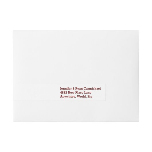 Gepersonaliseerde Adresetiketten van de Omslag van Adreslabel Wikkel (Voorkant)