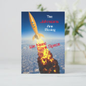 Gepersonaliseerde adreswijziging en grappige verhu aankondiging (Staand voorkant)