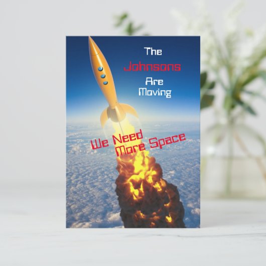 Gepersonaliseerde adreswijziging en grappige verhu aankondiging (Staand voorkant)