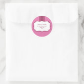 GEPERSONALISEERDE ADRESZEGELS :: Glans 2 Ronde Sticker (Tas)