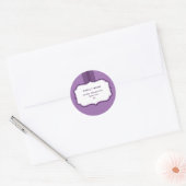 GEPERSONALISEERDE ADRESZEGELS :: glans 6 Ronde Sticker (Envelop)