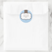 GEPERSONALISEERDE ADRESZEGELS :: glans 9 Ronde Sticker (Tas)