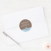 GEPERSONALISEERDE ADRESZEGELS :: polkadot 2 Ronde Sticker (Envelop)