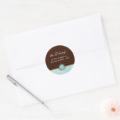 GEPERSONALISEERDE ADRESZEGELS :: polkadot 5 Ronde Sticker (Envelop)