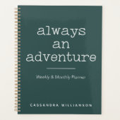 Gepersonaliseerde Adventure Quote Familie wekelijk Planner (Voorkant)