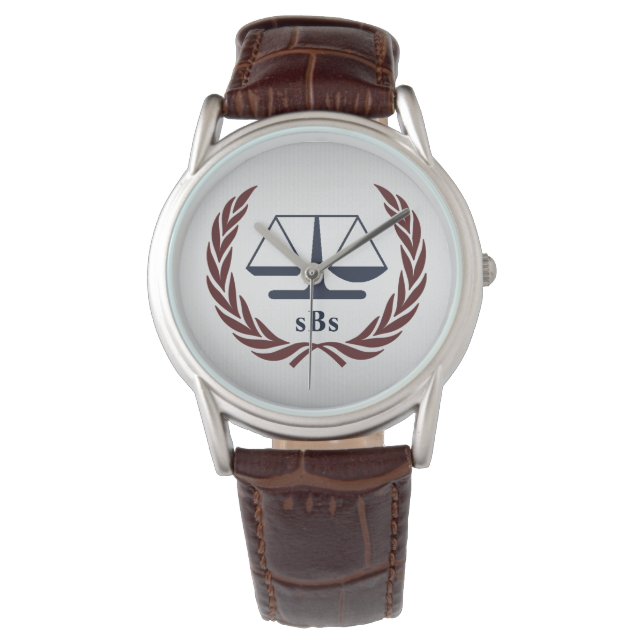 Gepersonaliseerde advocaat geschenken horloge (Voorkant)