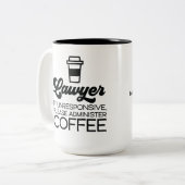 Gepersonaliseerde advocaat & Koffie Gift Tweekleurige Koffiemok (Voorkant links)