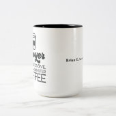 Gepersonaliseerde advocaat & Koffie Gift Tweekleurige Koffiemok (Center)