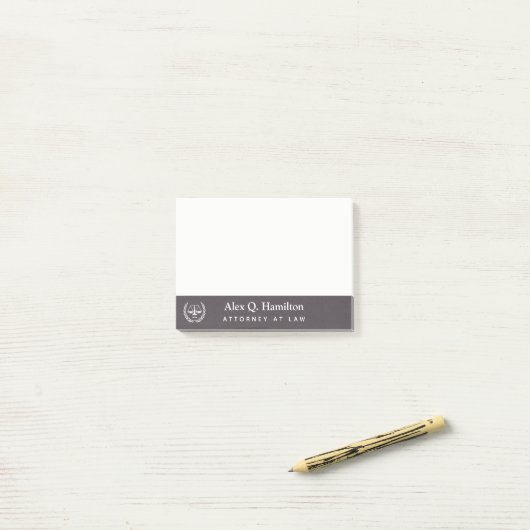 Gepersonaliseerde advocaat post-it® notes (Op bureau)