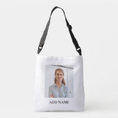 Gepersonaliseerde afbeelding en naam crossbody tas (Achterkant)