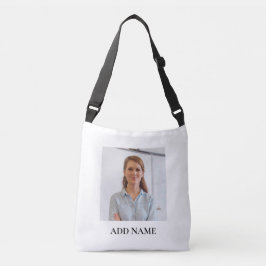 Gepersonaliseerde afbeelding en naam crossbody tas
