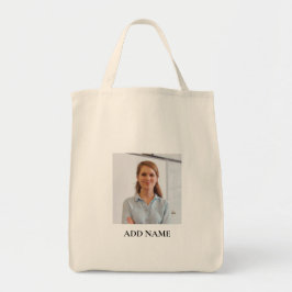 Gepersonaliseerde afbeelding en naam tote bag