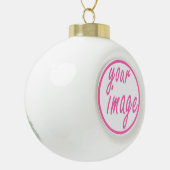 gepersonaliseerde Afbeelding foto Keramische Bal Ornament (Links)