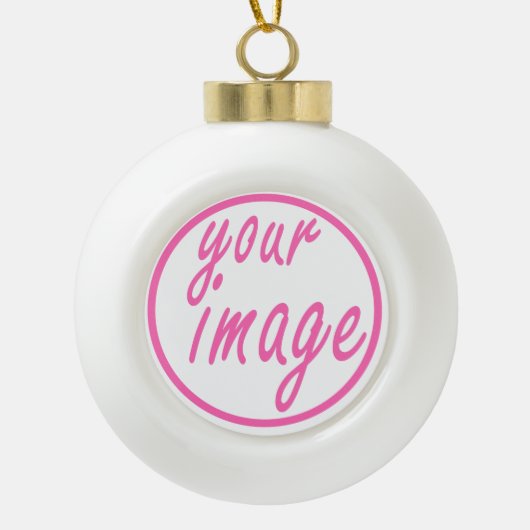 gepersonaliseerde Afbeelding foto Keramische Bal Ornament (Voorkant)