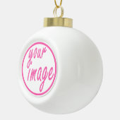  gepersonaliseerde Afbeelding foto Keramische Bal Ornament (Rechts)