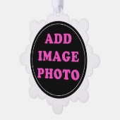  gepersonaliseerde Afbeelding foto Ornament Kaart (Links)