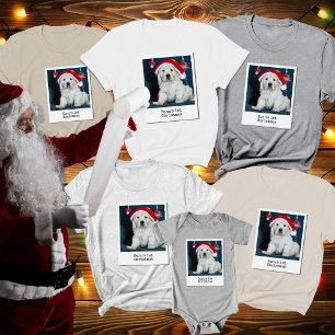 Gepersonaliseerde Afbeelding Hond's eerste kerst V T-shirt