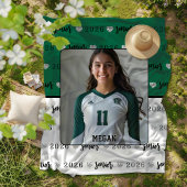 Gepersonaliseerde Afbeelding Volleybal Senior Gift Fleece Deken