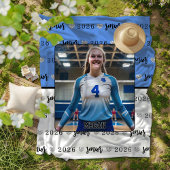 Gepersonaliseerde Afbeelding Volleybal Senior Gift Fleece Deken