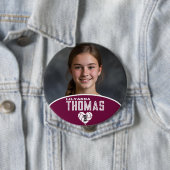 Gepersonaliseerde Afbeelding Volleybal Speler Naam Ronde Button 4,0 Cm (In situ)