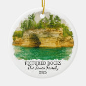 Gepersonaliseerde Afbeeldingen Rocks Ornament, Mic Keramisch Ornament (Voorkant)