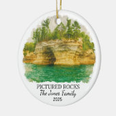 Gepersonaliseerde Afbeeldingen Rocks Ornament, Mic Keramisch Ornament (Links)