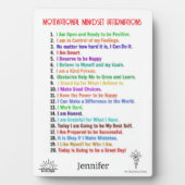 Gepersonaliseerde affirmaties Plaque Fotoplaat (voorkant)