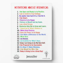 Gepersonaliseerde affirmaties Plaque