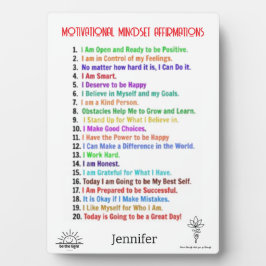 Gepersonaliseerde affirmaties Plaque Fotoplaat