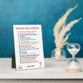 Gepersonaliseerde affirmaties Plaque Fotoplaat