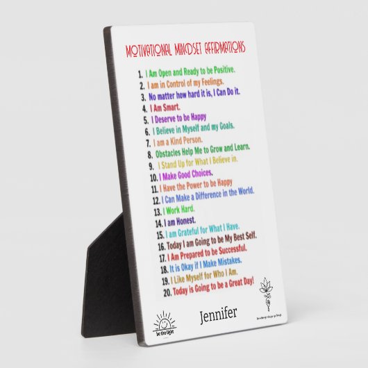 Gepersonaliseerde affirmaties Plaque Fotoplaat (Zijkant)