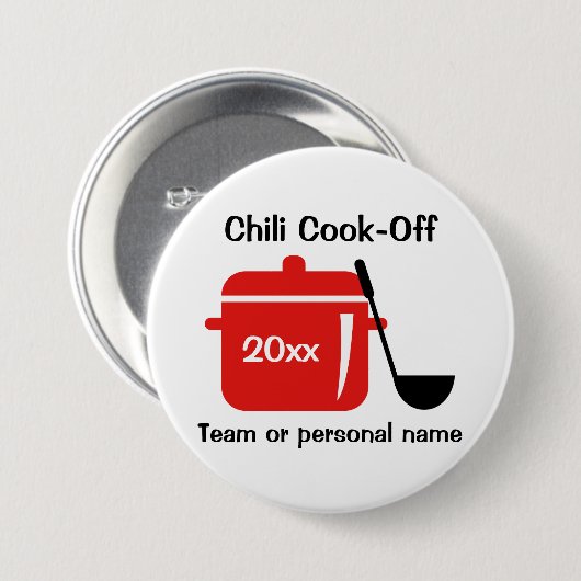 Gepersonaliseerde afrekening van Chili Ronde Button 7,6 Cm (Voorkant /achterkant)