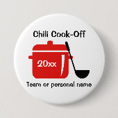 Gepersonaliseerde afrekening van Chili Ronde Button 7,6 Cm (Voorkant)