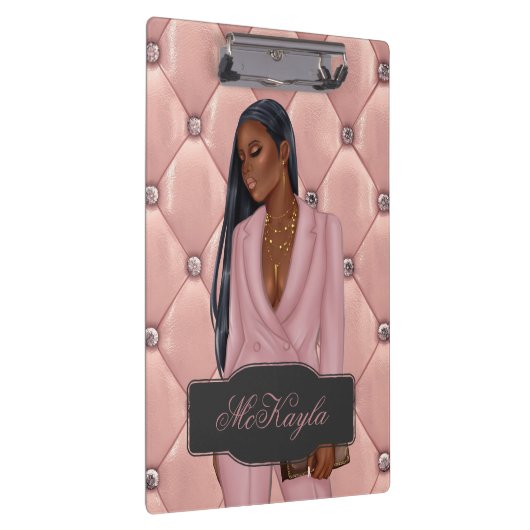 Gepersonaliseerde Afrikaans-Amerikaanse CEO Boss W Klembord (Rechts)