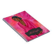 Gepersonaliseerde Afrikaans-Amerikaanse CEO Boss W Notitieboek (Rechterzijde)