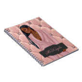 Gepersonaliseerde Afrikaans-Amerikaanse CEO Boss W Notitieboek (Rechterzijde)