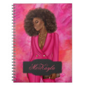 Gepersonaliseerde Afrikaans-Amerikaanse CEO Boss W Notitieboek (Voorkant)