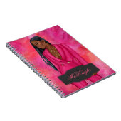 Gepersonaliseerde Afrikaans-Amerikaanse CEO Boss W Notitieboek (Rechterzijde)