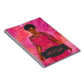 Gepersonaliseerde Afrikaans-Amerikaanse plus Groot Notitieboek (Rechterzijde)