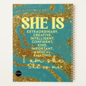 Gepersonaliseerde Afrikaanse Amerikaanse damesplan Planner (Achterkant)