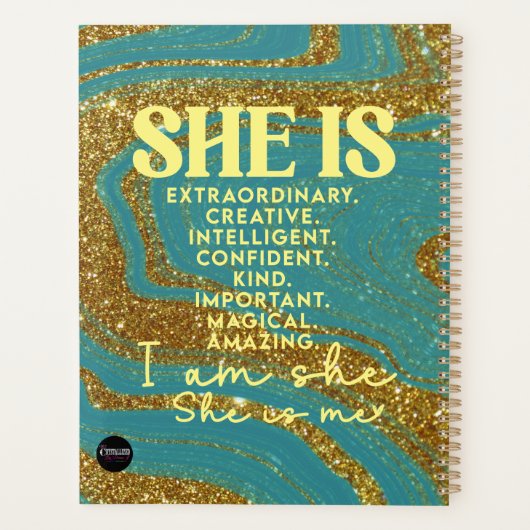 Gepersonaliseerde Afrikaanse Amerikaanse damesplan Planner (Achterkant)