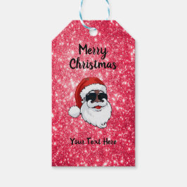 Gepersonaliseerde Afrikaanse Amerikaanse Santa Gif Cadeaulabel