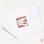 Gepersonaliseerde Afrikaanse Amerikaanse Santa Gif Vierkante Sticker (Envelop)