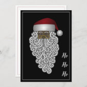 Gepersonaliseerde Afrikaanse Kerstman Feestdagenkaart (Voorkant / Achterkant)