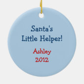 Gepersonaliseerde Afrikaanse Kerstman Keramisch Ornament (Achterkant)