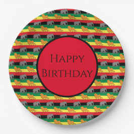 Gepersonaliseerde Afrikaanse Safari Paper Borden v Papieren Bordje